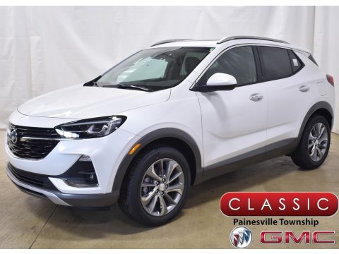 White Frost Tricoat Buick Encore GX Essence.  Click to enlarge.