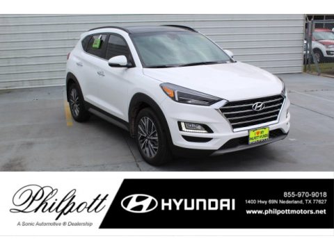 Winter White Hyundai Tucson Ultimate.  Click to enlarge.