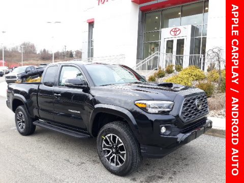 Midnight Black Metallic Toyota Tacoma TRD Sport Access Cab 4x4.  Click to enlarge.