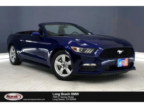 Deep Impact Blue Metallic Ford Mustang V6 Convertible.  Click to enlarge.