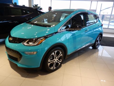 Oasis Blue Chevrolet Bolt EV Premier.  Click to enlarge.