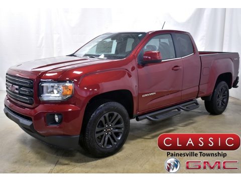 Red Quartz Tintcoat GMC Canyon SLE Extended Cab 4WD.  Click to enlarge.
