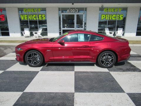 Ruby Red Ford Mustang GT Fastback.  Click to enlarge.
