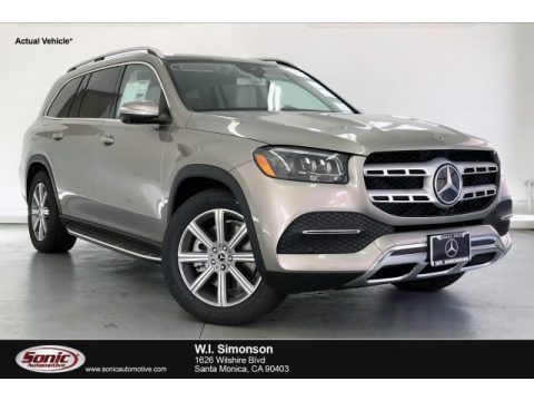 Mojave Silver Metallic Mercedes-Benz GLS 450 4Matic.  Click to enlarge.