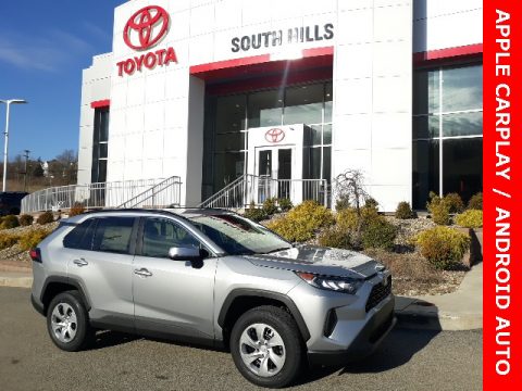 Silver Sky Metallic Toyota RAV4 LE AWD.  Click to enlarge.