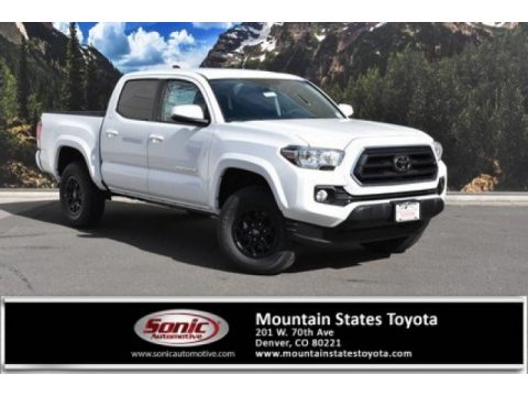 Super White Toyota Tacoma SR5 Double Cab 4x4.  Click to enlarge.