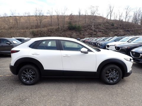 Snowflake White Pearl Mica Mazda CX-30 AWD. Click to enlarge. Snowflake White Pearl Mica Mazda CX-30 AWD. Click to enlarge.