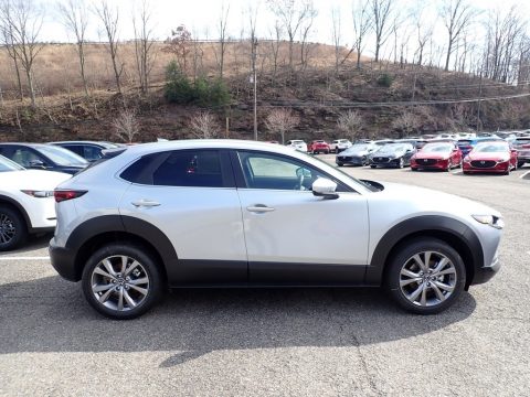 Sonic Silver Metallic Mazda CX-30 Preferred AWD.  Click to enlarge.