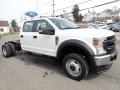 Front 3/4 View of 2020 Ford F550 Super Duty XL Crew Cab 4x4 Chassis #7