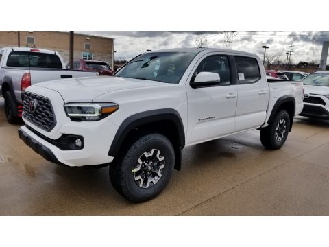 Super White Toyota Tacoma TRD Off Road Double Cab 4x4.  Click to enlarge.