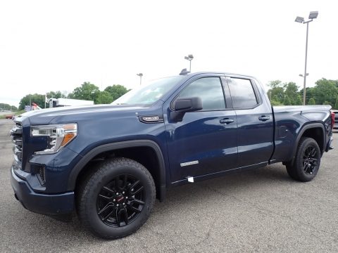 Pacific Blue Metallic GMC Sierra 1500 Elevation Double Cab 4WD.  Click to enlarge.