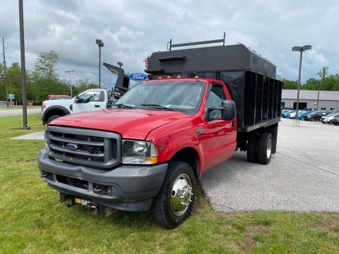 Red Ford F550 Super Duty XL Regular Cab Chassis.  Click to enlarge.