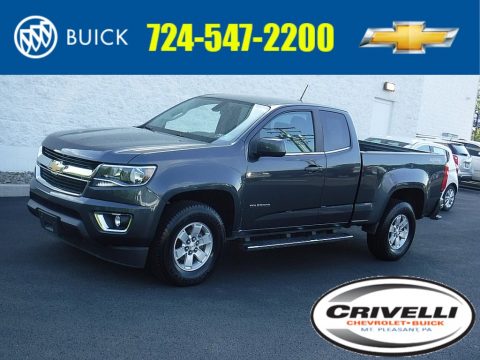 Graphite Metallic Chevrolet Colorado WT Extended Cab 4x4.  Click to enlarge.
