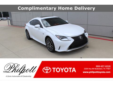 Ultra White Lexus RC 350 F Sport.  Click to enlarge.