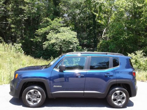 Jetset Blue Jeep Renegade Sport 4x4.  Click to enlarge.