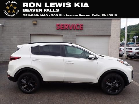 Snow White Pearl Kia Sportage S AWD.  Click to enlarge.