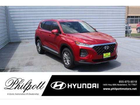 Calypso Red Hyundai Santa Fe SEL.  Click to enlarge.