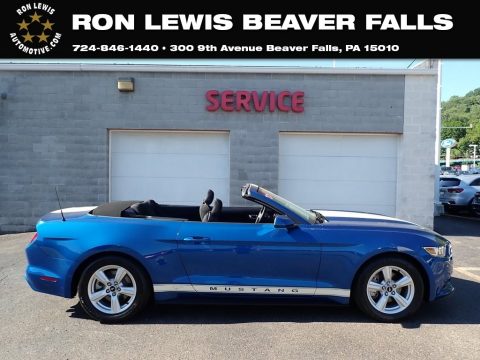 Lightning Blue Ford Mustang V6 Convertible.  Click to enlarge.