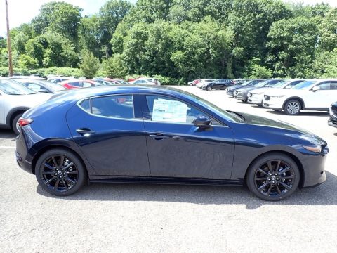 Deep Crystal Blue Mica Mazda MAZDA3 Premium Hatchback AWD.  Click to enlarge.