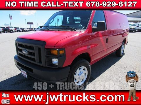 Vermillion Red Ford E-Series Van E250 Cargo Van.  Click to enlarge.