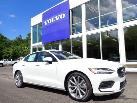 Crystal White Pearl Metallic Volvo S60 T6 AWD Momentum.  Click to enlarge.