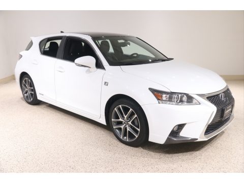 Ultra White Lexus CT 200h F Sport Hybrid.  Click to enlarge.