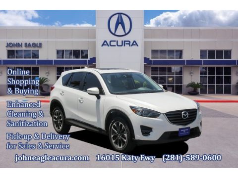 Crystal White Pearl Mica Mazda CX-5 Grand Touring.  Click to enlarge.
