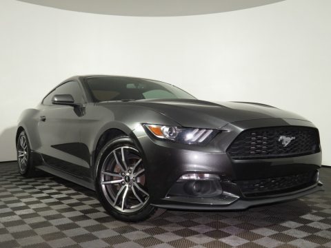 Avalanche Gray Ford Mustang EcoBoost Premium Coupe.  Click to enlarge.
