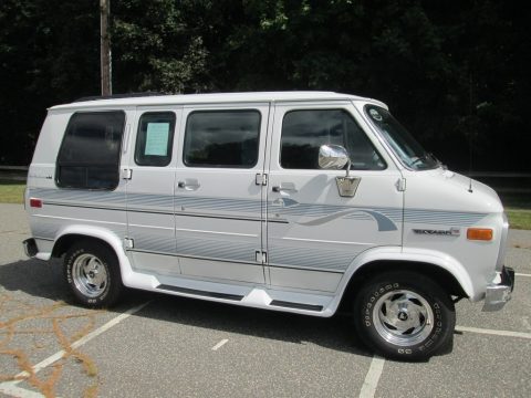 White GMC Vandura G2500 Conversion Van.  Click to enlarge.