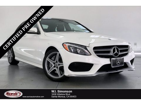 Polar White Mercedes-Benz C 300 Sedan.  Click to enlarge.