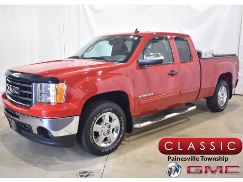 Fire Red GMC Sierra 1500 SLE Extended Cab 4x4.  Click to enlarge.
