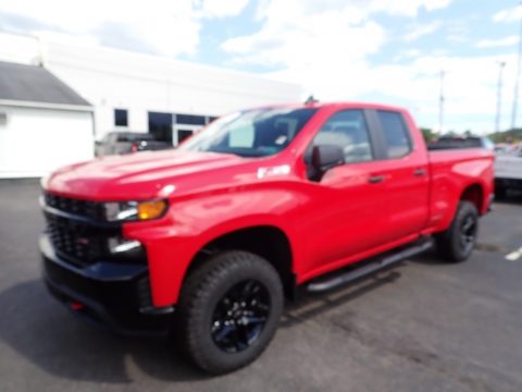 Red Hot Chevrolet Silverado 1500 Custom Trail Boss Double Cab 4x4.  Click to enlarge.