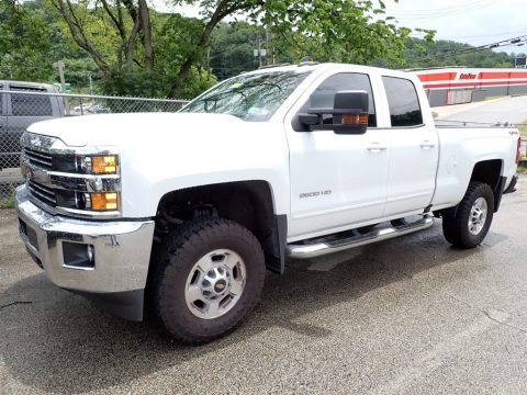 Summit White Chevrolet Silverado 2500HD LT Double Cab 4x4.  Click to enlarge.