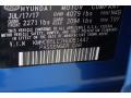 Hyundai Color Code N4B Electric Blue Metallic #29