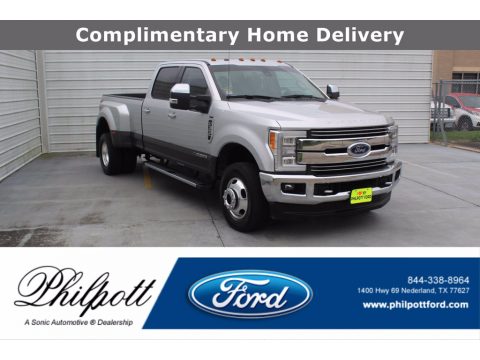 Ingot Silver Ford F350 Super Duty Lariat Crew Cab 4x4.  Click to enlarge.