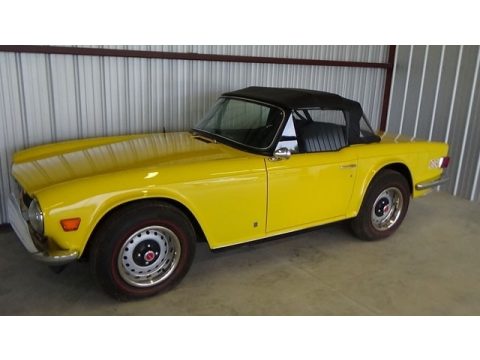 Yellow Triumph TR6 .  Click to enlarge.