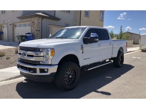 Oxford White Ford F350 Super Duty Lariat Crew Cab 4x4.  Click to enlarge.
