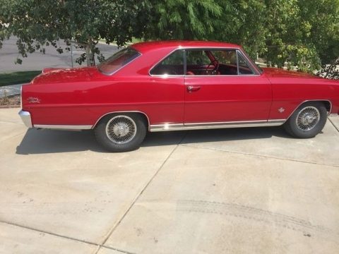 Regal Red Chevrolet Chevy II Nova SS Sport Coupe.  Click to enlarge.