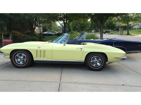 Sunfire Yellow Chevrolet Corvette Sting Ray Convertible.  Click to enlarge.