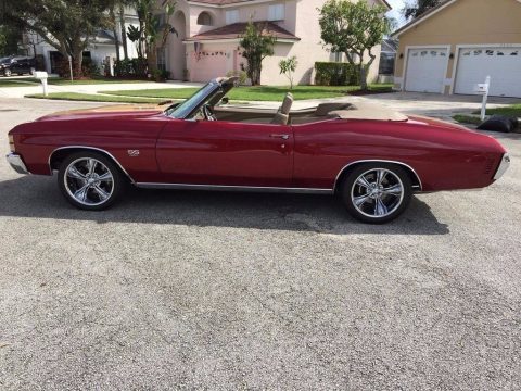 Crystal Red Chevrolet Chevelle SS 454 Convertible RestoMod.  Click to enlarge.