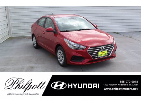 Pomegranate Red Hyundai Accent SE.  Click to enlarge.