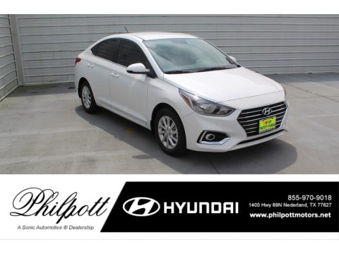 Frost White Pearl Hyundai Accent SEL.  Click to enlarge.