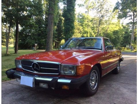 English Red Mercedes-Benz SL Class 500 SL Roadster.  Click to enlarge.