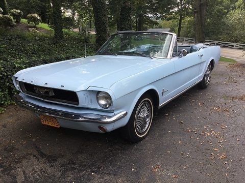 Arcadian Blue Ford Mustang Convertible.  Click to enlarge.