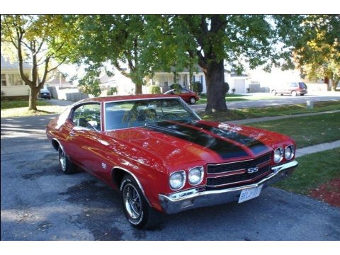 Cranberry Red Chevrolet Chevelle SS 396 Coupe.  Click to enlarge.