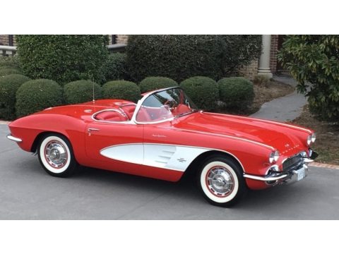 Roman Red Chevrolet Corvette Convertible.  Click to enlarge.