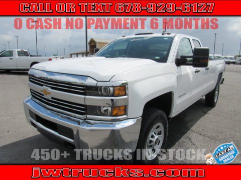 Summit White Chevrolet Silverado 3500HD Work Truck Double Cab 4x4.  Click to enlarge.