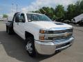 Front 3/4 View of 2018 Chevrolet Silverado 3500HD Work Truck Crew Cab 4x4 Chassis #5