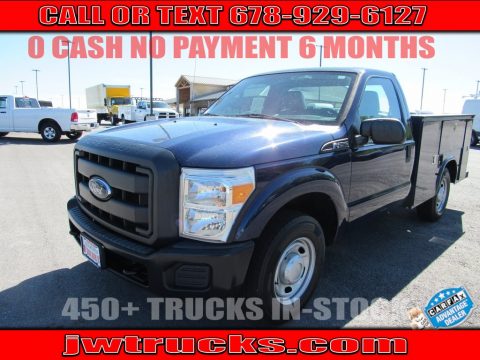 Dark Blue Pearl Metallic Ford F250 Super Duty XL Regular Cab Chassis.  Click to enlarge.