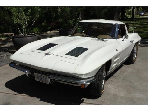 Ermine White Chevrolet Corvette Sting Ray Coupe.  Click to enlarge.